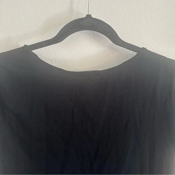 All Saints Small Black Emelyn Tonic Short Sleeve Tee Staple - Picture 4 of 12